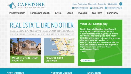 Web design for Capstone Realty