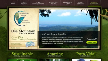 Web design for Osa Mountain